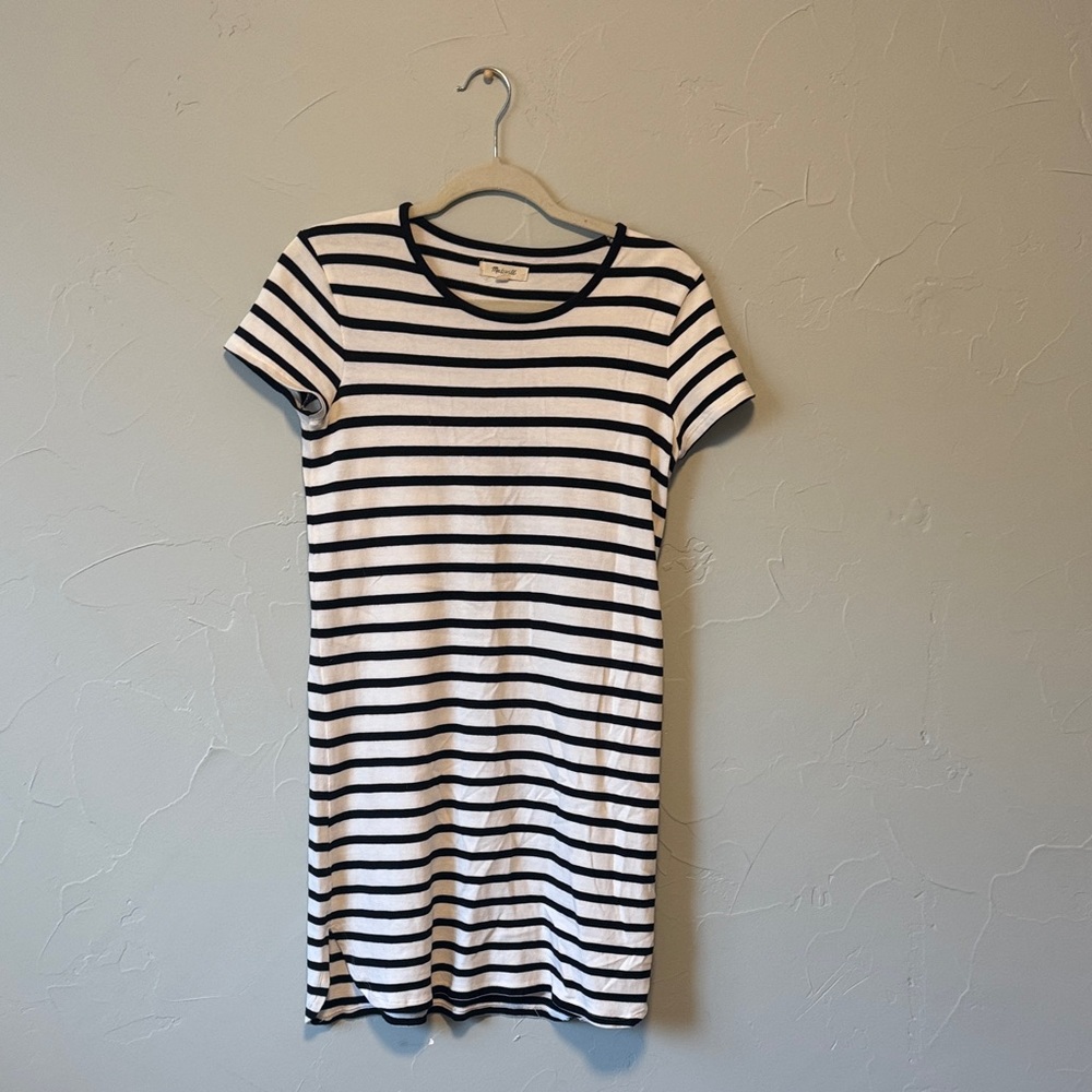 Madewell Navy and White Striped Mini Dress